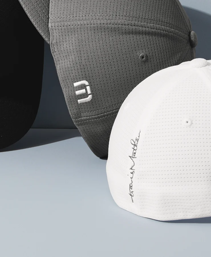 Closeup of a TM1MU426 TravisMathew Rad Flexback Cap
